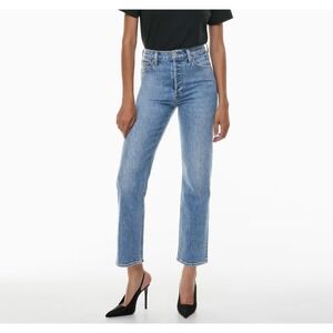 Aritzia Denim Forum Arlo High Rise Straight Jeans Size 27 Blue